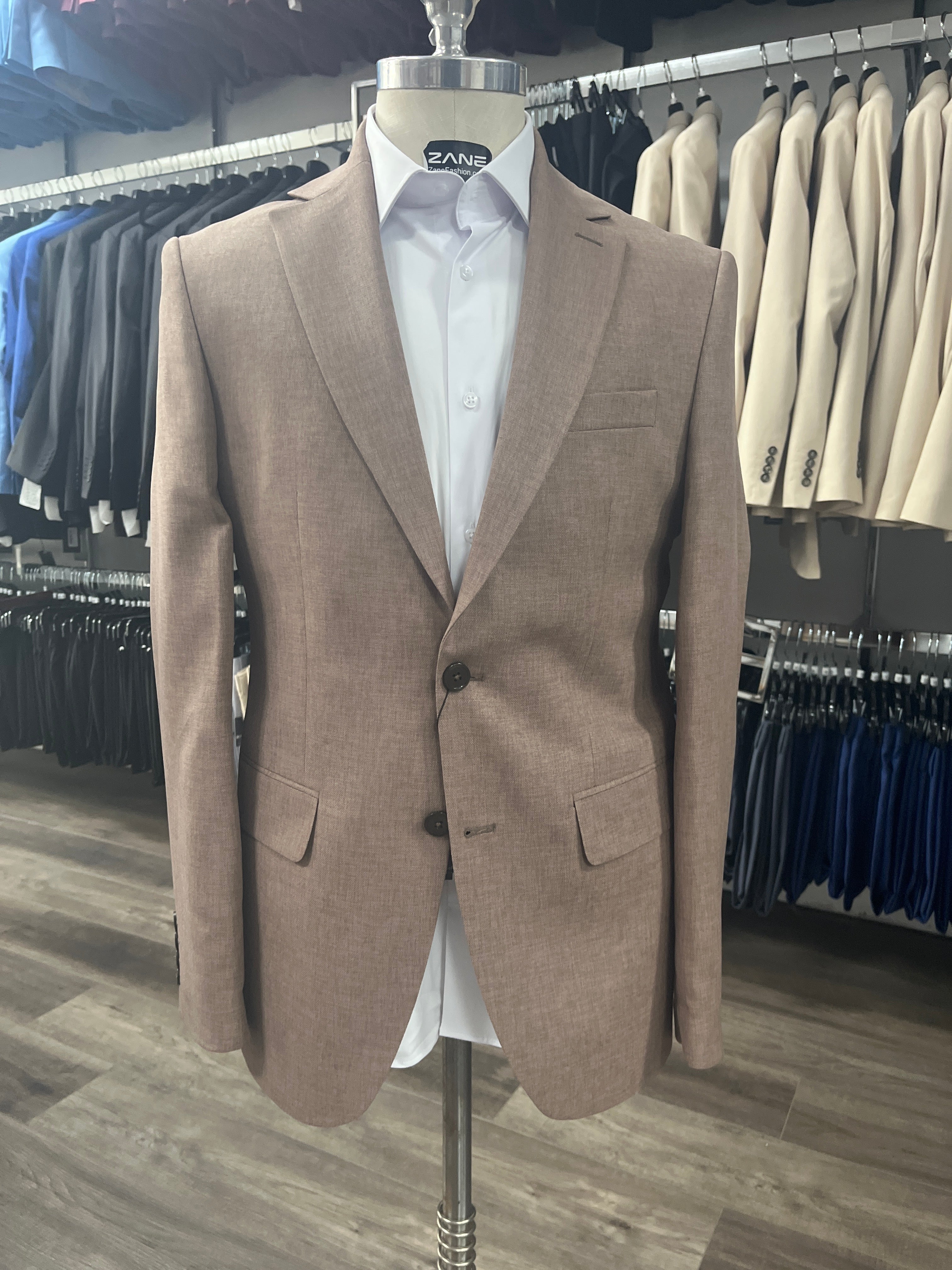 Brown sport coat, one piece in a versatile suit wardrobe
