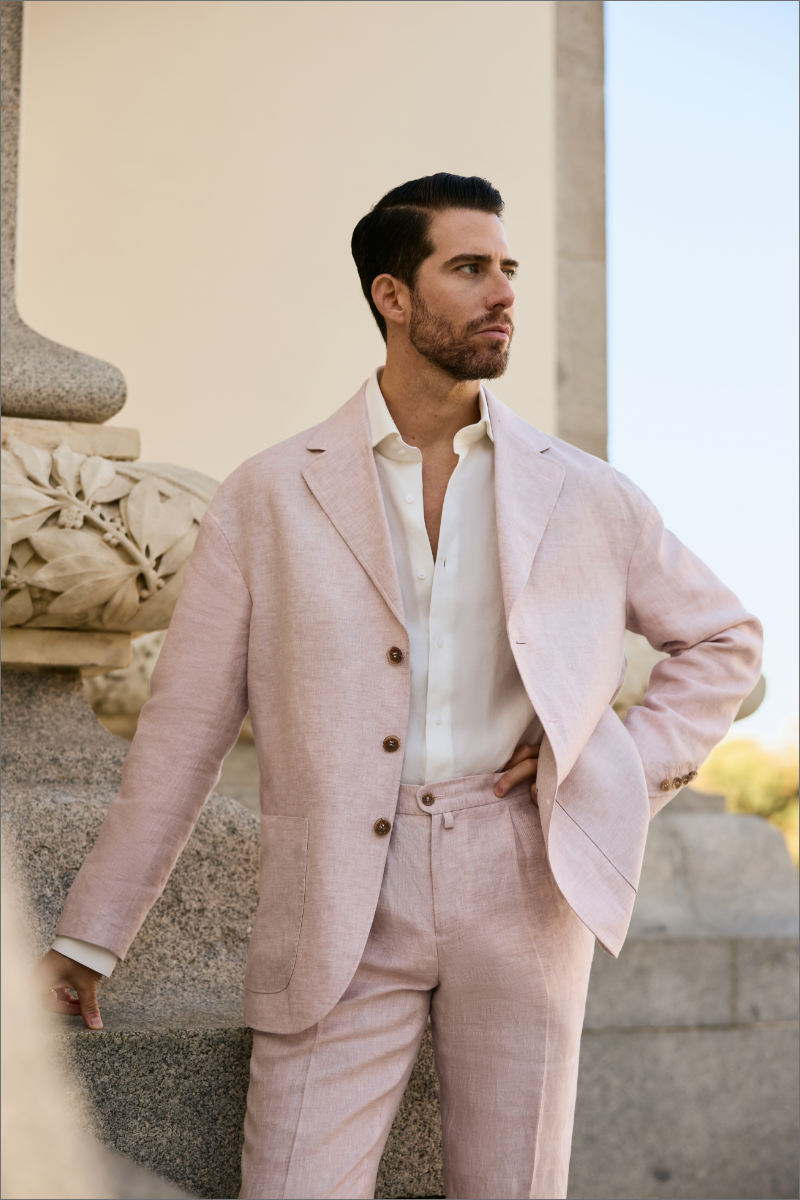 Men’s and women’s blazers and suit jackets on display inside Zane Jacksonville showing styling and fit options for weddings events and business outfits #jacksonvillefashion #blazervssuit #customjacketsjax #zaneexclusive #zanesuitclub