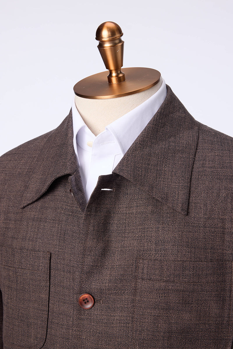 Brown casual jacket suited to Phoenix's warm climate