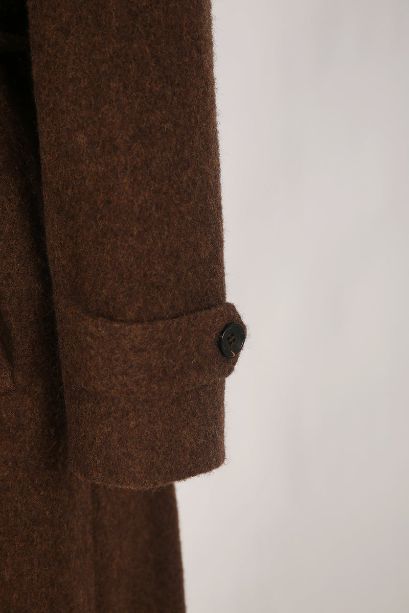 Dario Chocolate Wool Overcoat