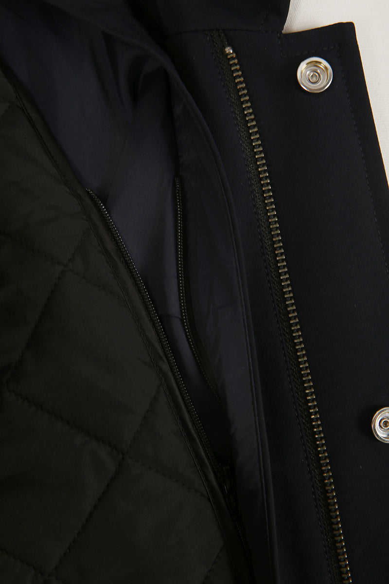 Nico Navy Technical Overcoat