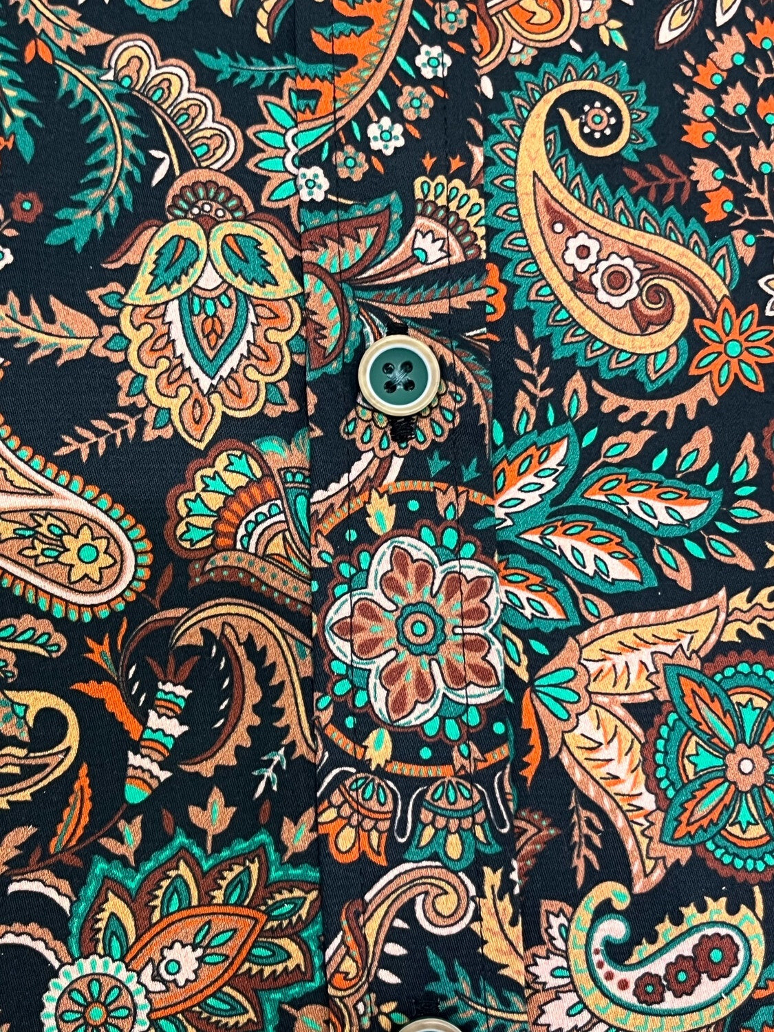 Emerald Paisley Italian Cutaway Statement Dress Shirt XL Emerald Paisley Italian Cutaway Statement Dress Shirt XL