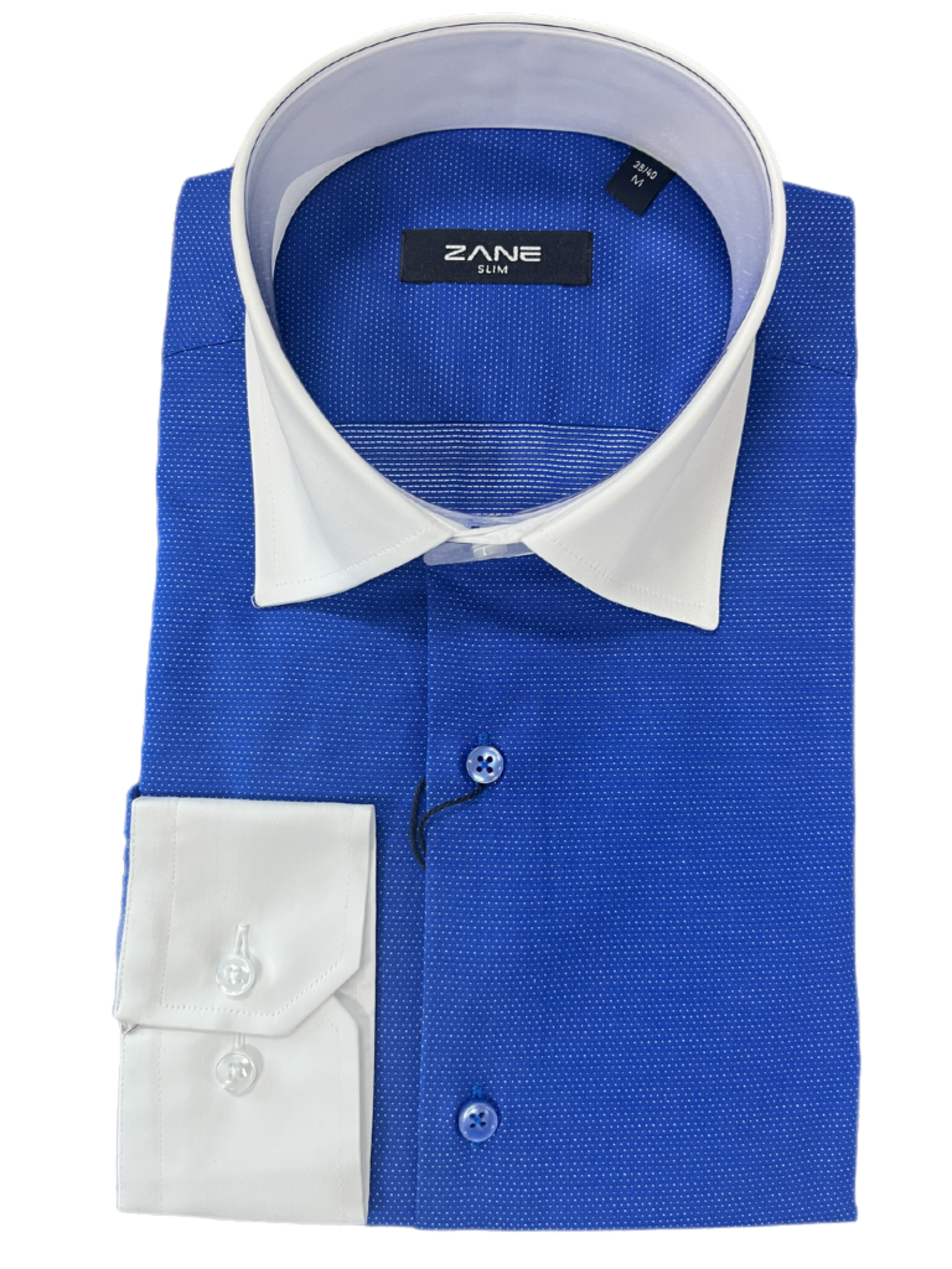 blue and white collar dress shirt The Blue Kent Stripe Winchester Collar Custom Shirt main image 1
