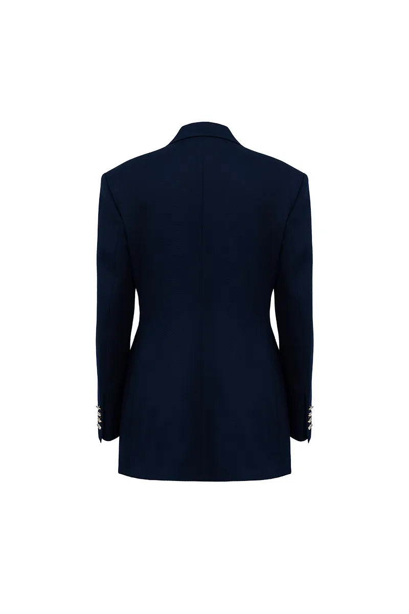 Alessandra Midnight Wool Blazer