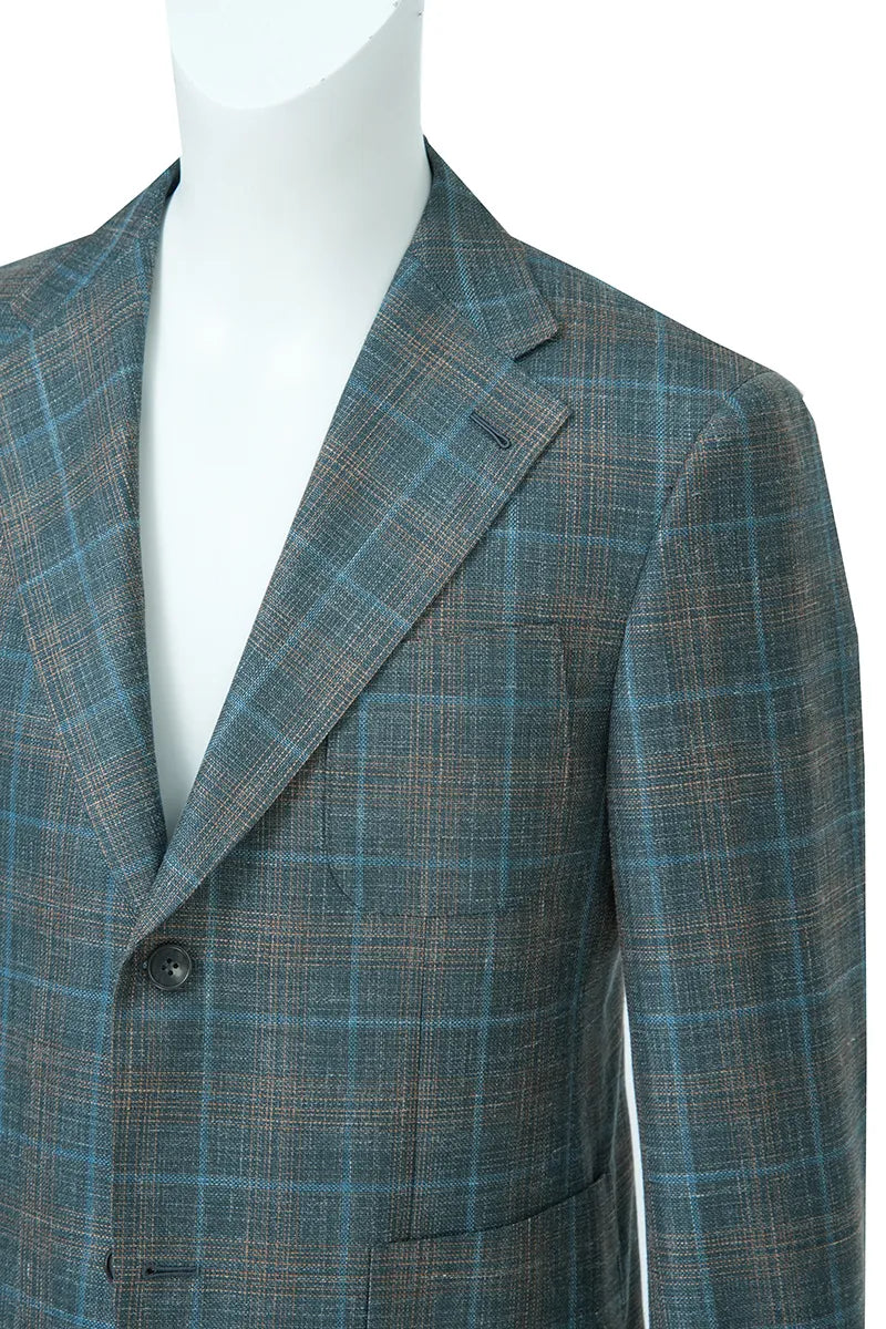 Alessio Emerald Plaid Italian 130s Fabric Sport Coat