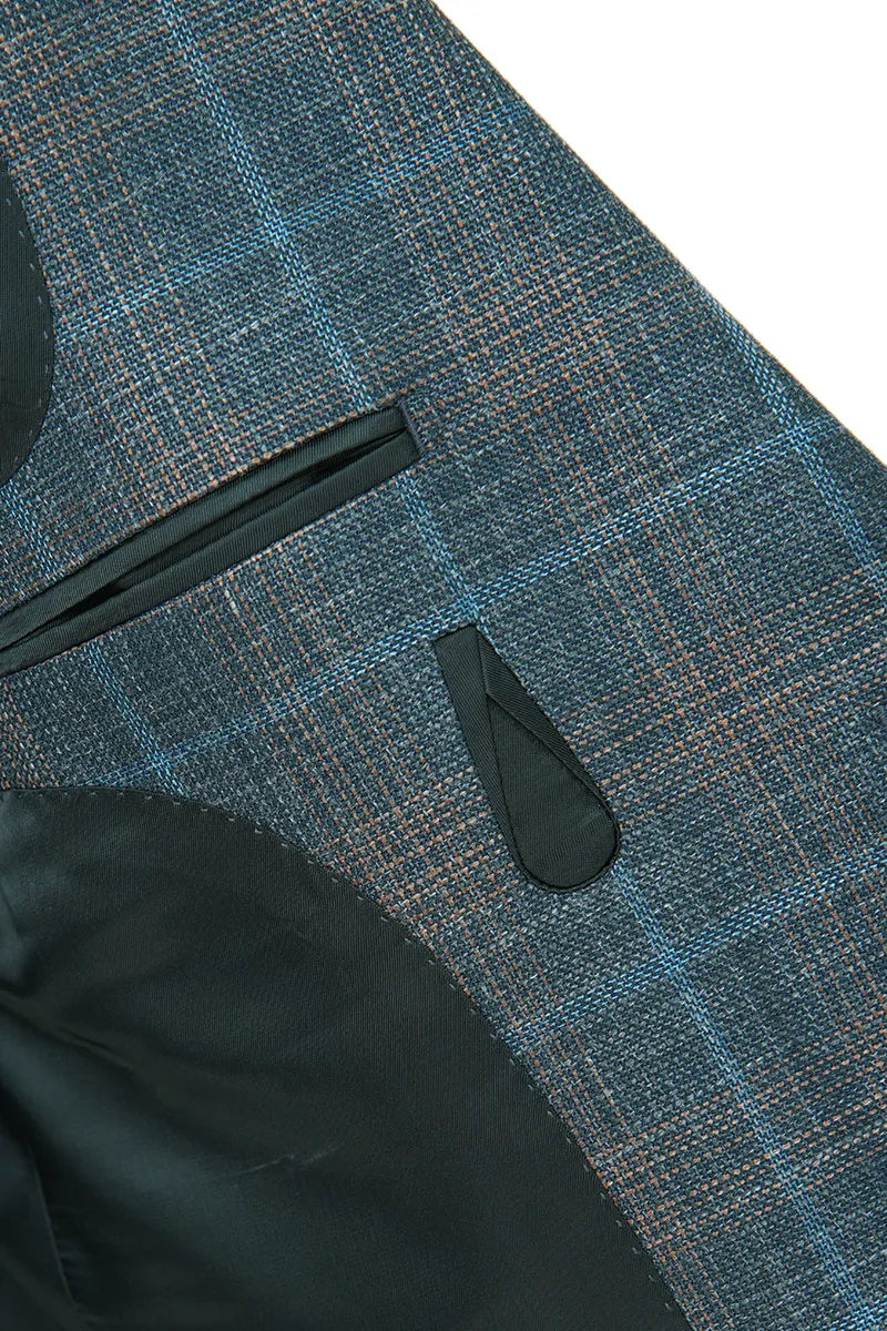 Alessio Emerald Plaid Italian 130s Fabric Sport Coat