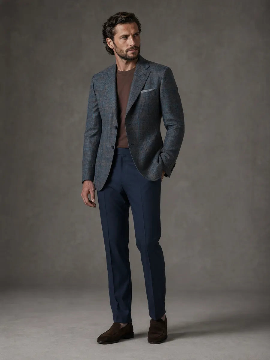 Alessio Emerald Plaid Italian 130s Fabric Sport Coat