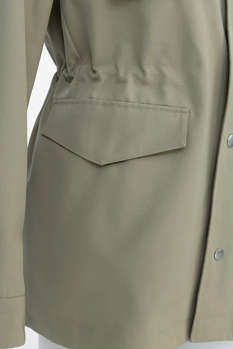 Aspen Khaki Wool Silk Hunting Jacket
