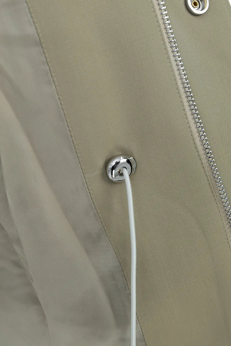 Aspen Khaki Wool Silk Hunting Jacket