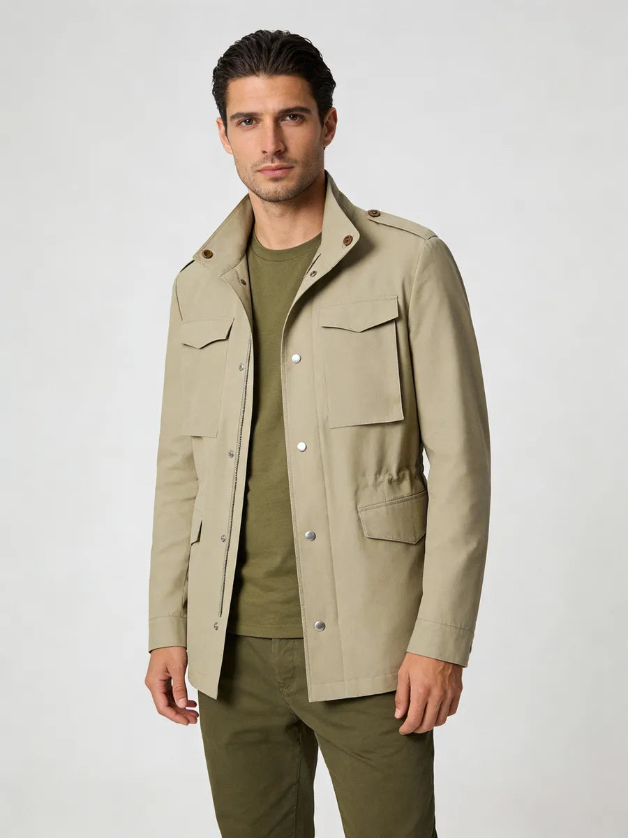 Aspen Khaki Wool Silk Hunting Jacket