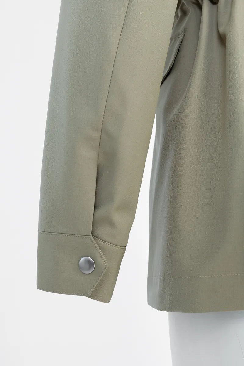 Aspen Khaki Wool Silk Hunting Jacket