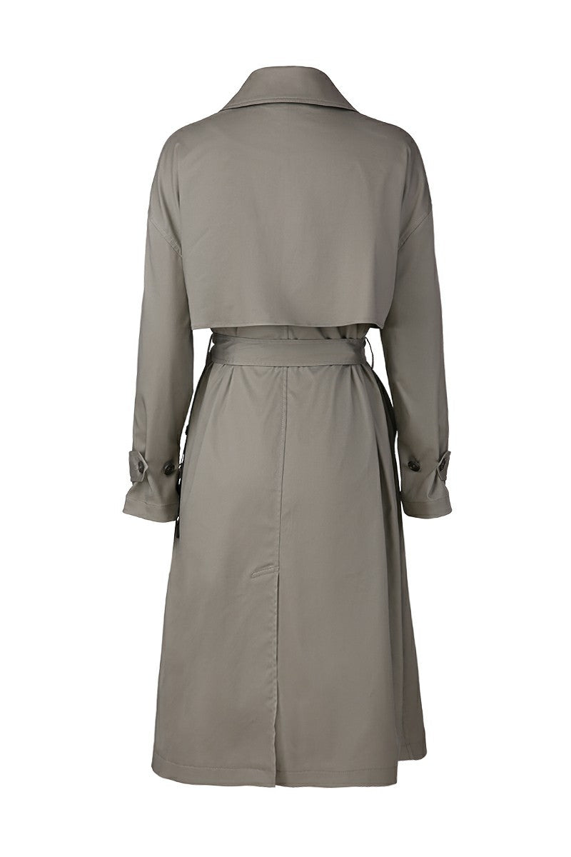Ayla Khaki Lightweight Trench Coat
