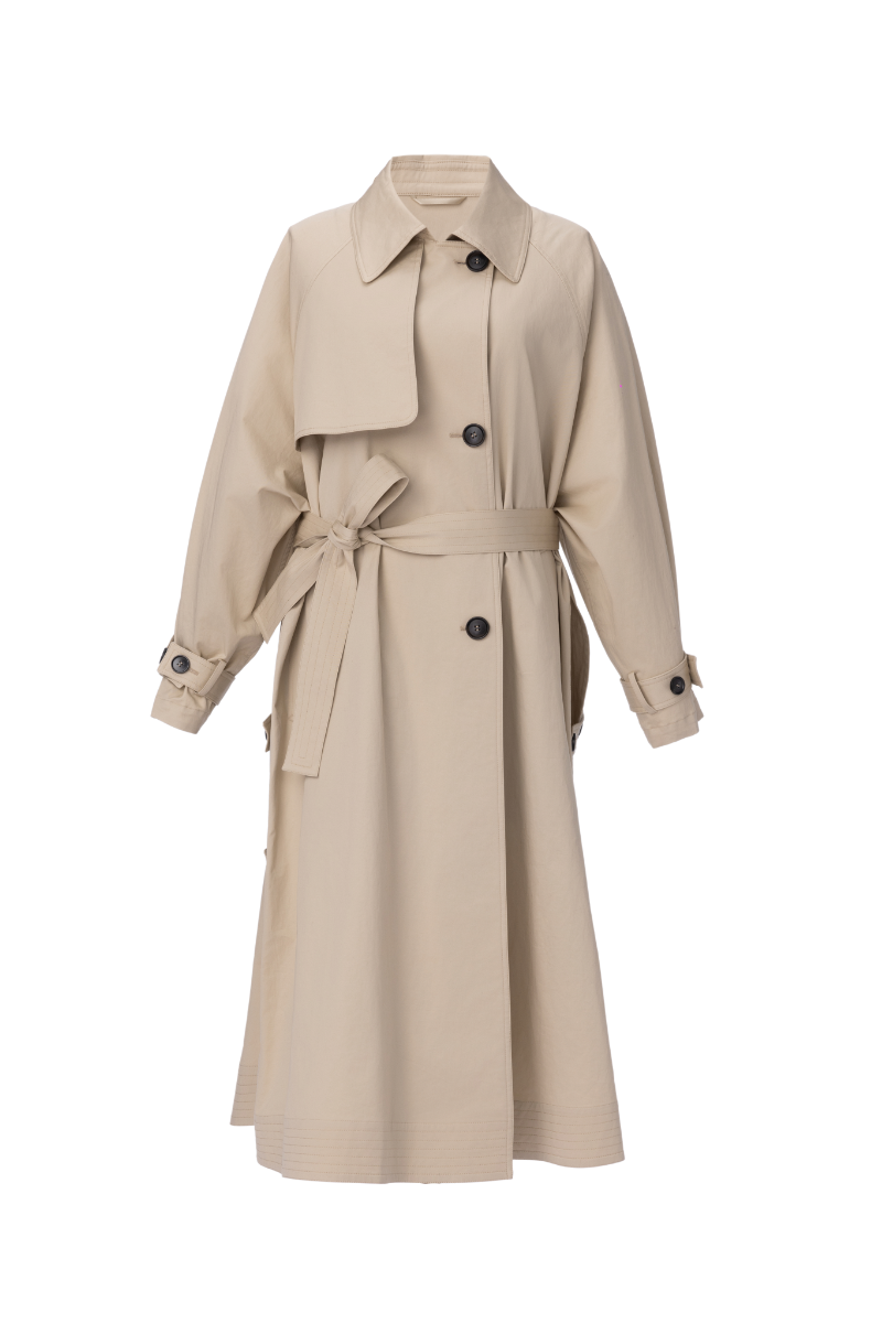 Callington Cream Cotton Trench Coat