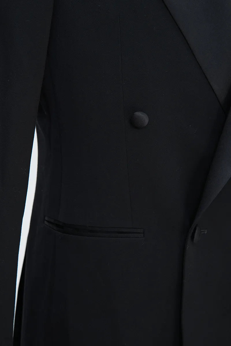 Dominic Black Cashmere Blend Double Breasted 2 Piece Tuxedo