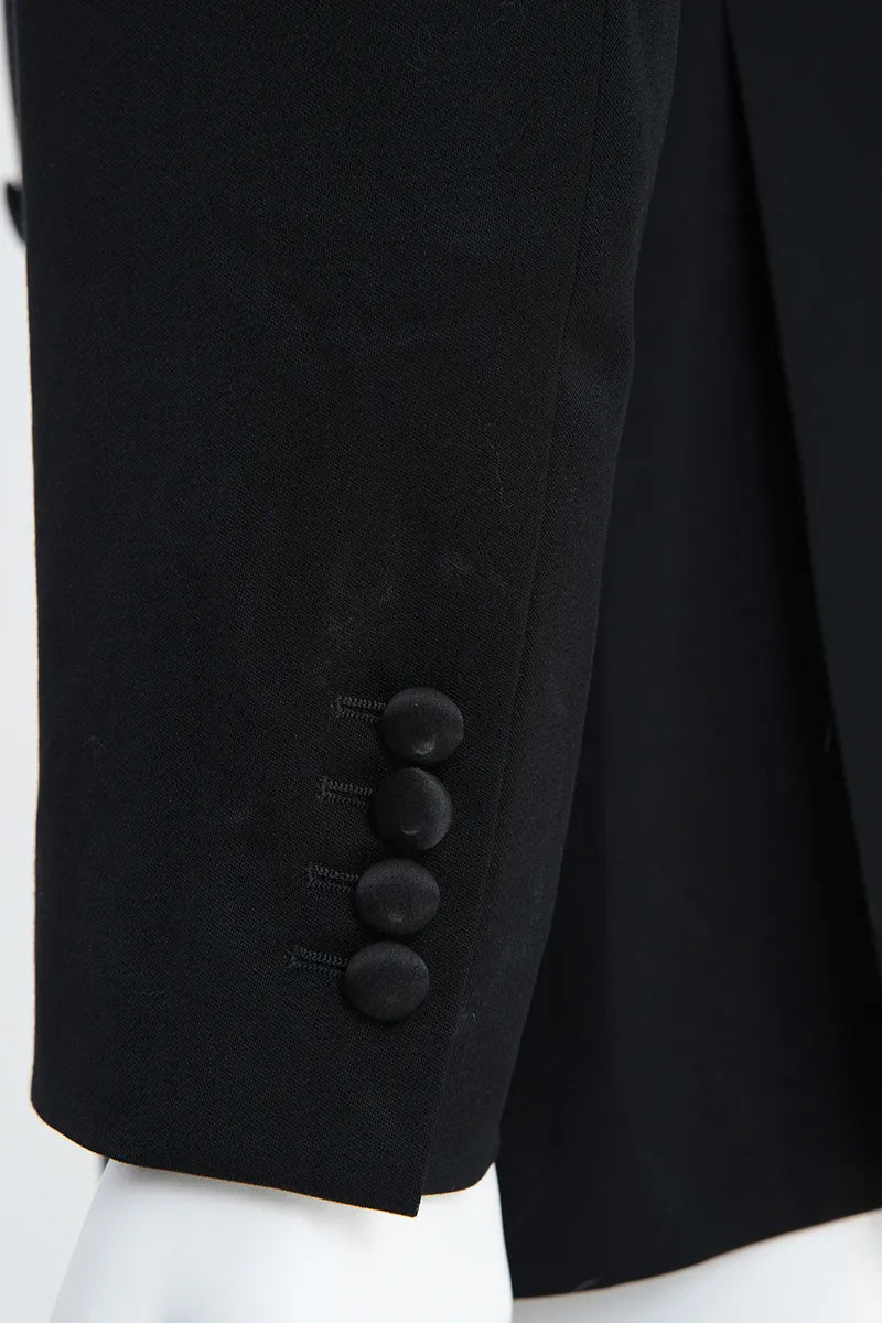 Dominic Black Cashmere Blend Double Breasted 2 Piece Tuxedo