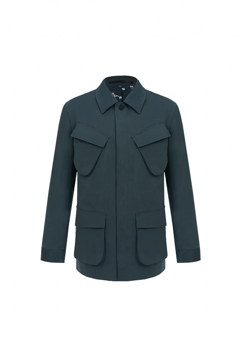 Elliot Slate Cotton Stretch Field Jacket