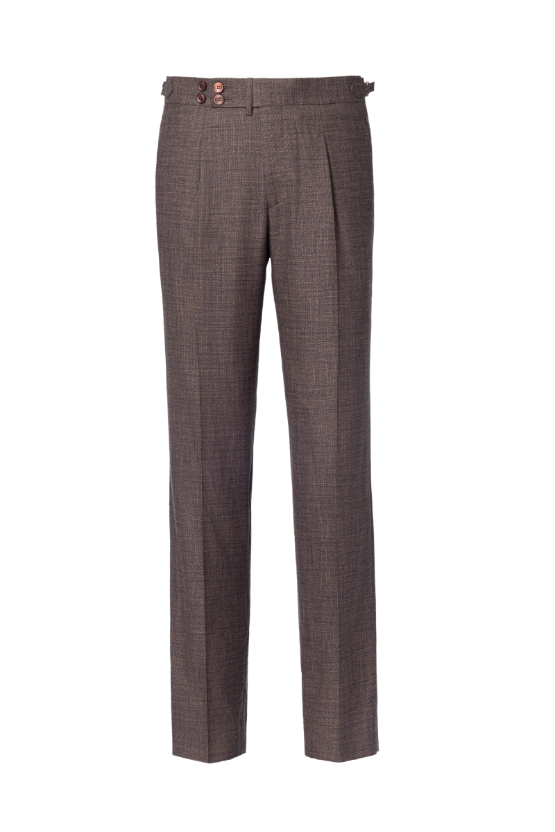 brown dress trousers Men's Twin Pleat Tailored Pants - Brown - W34