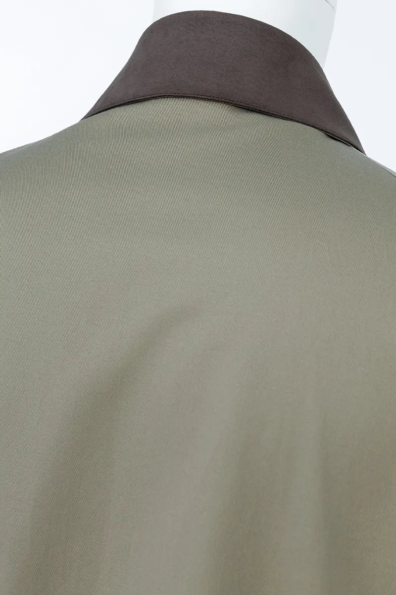 Hudson Khaki Cotton Stretch Overshirt Jacket