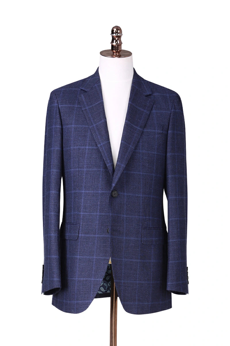 Milano Azure Plaid Italian Fabric Sport Jacket