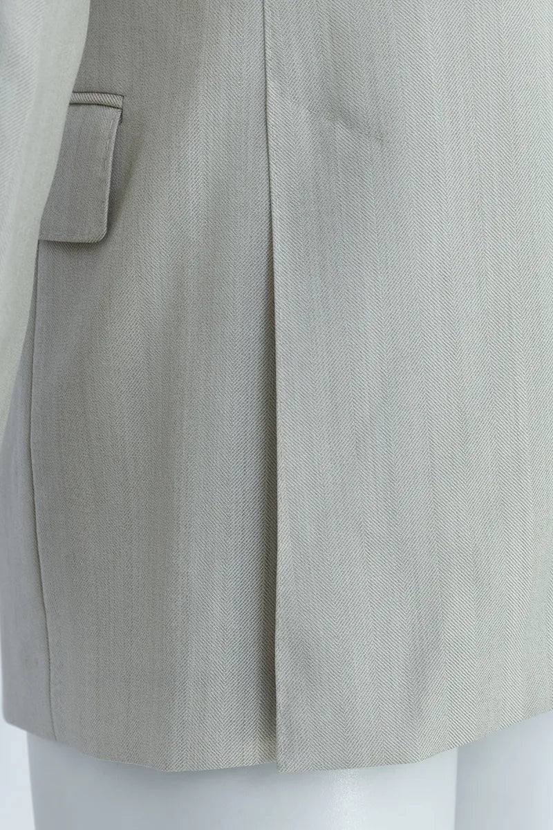 Malibu Khaki Herringbone Italian Three Piece Suit