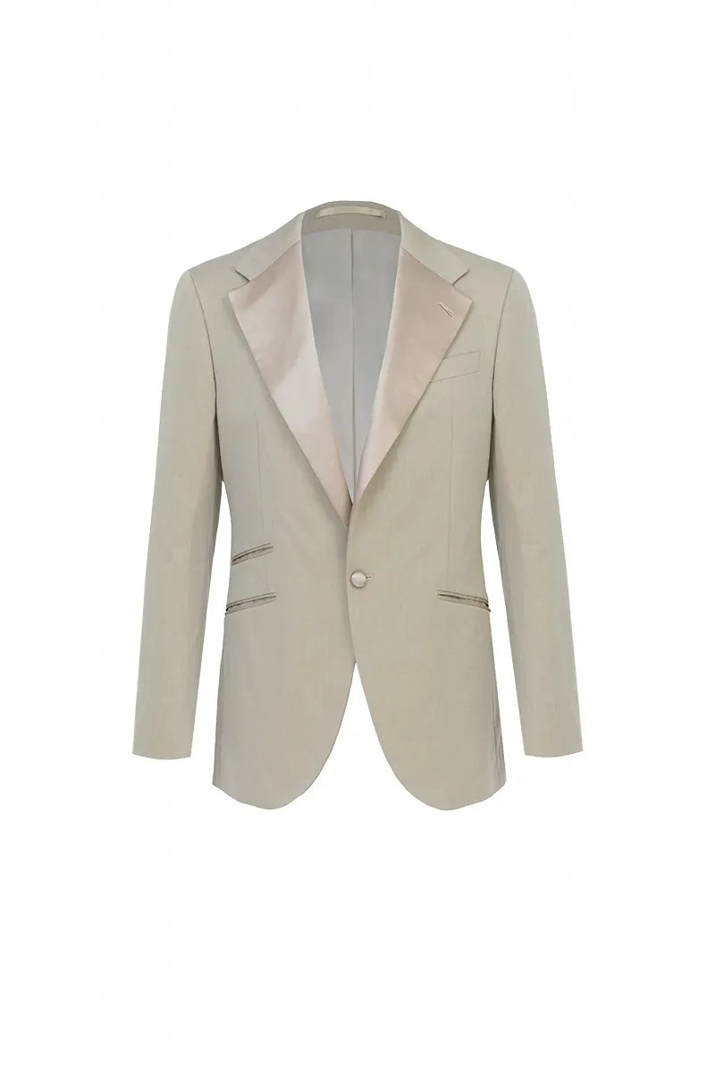 Beige blazer with a Custom Tuxedo Blazers JAckets Online
