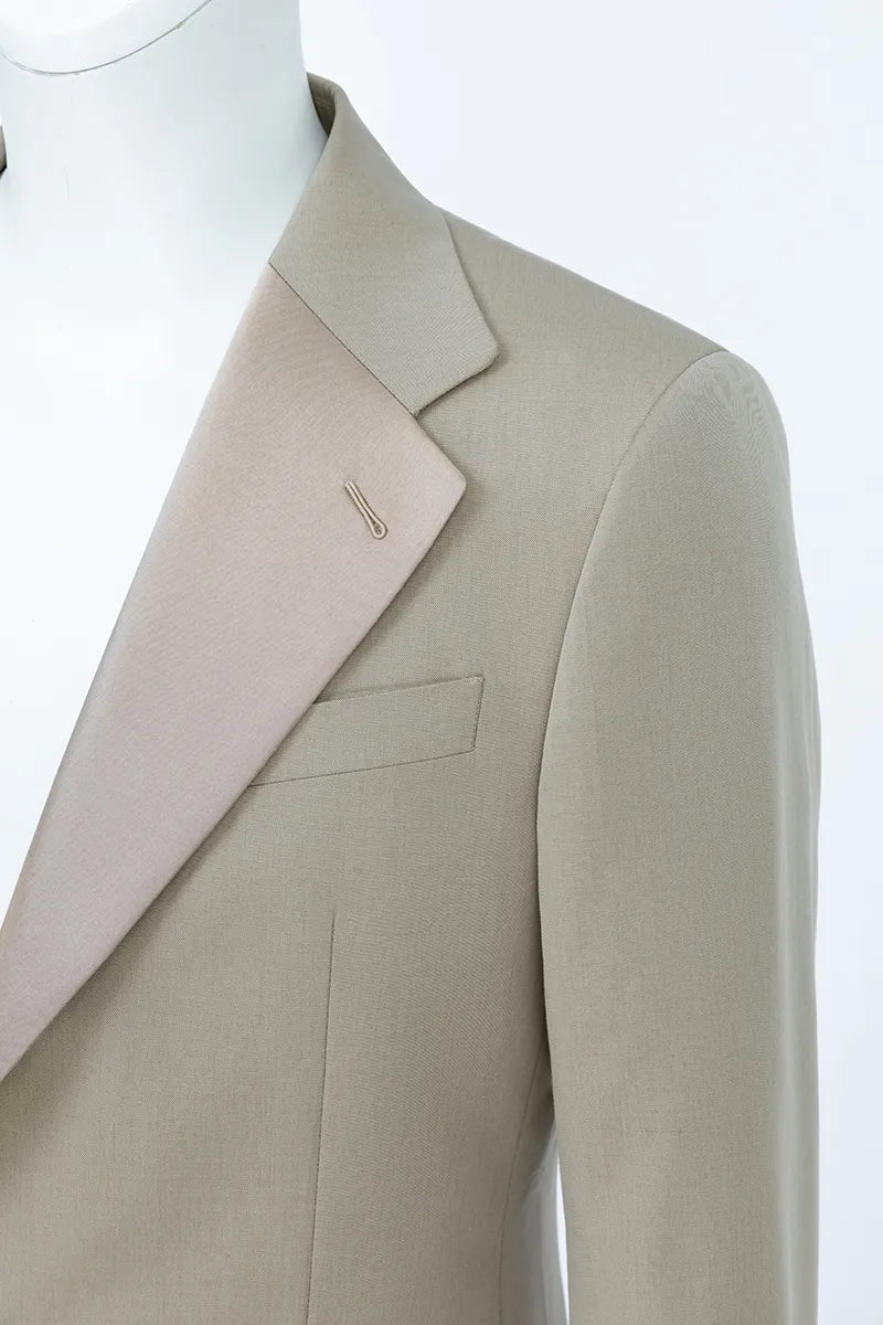 Beige suit jacket Tailored Tuxedos Online Wedding Suits