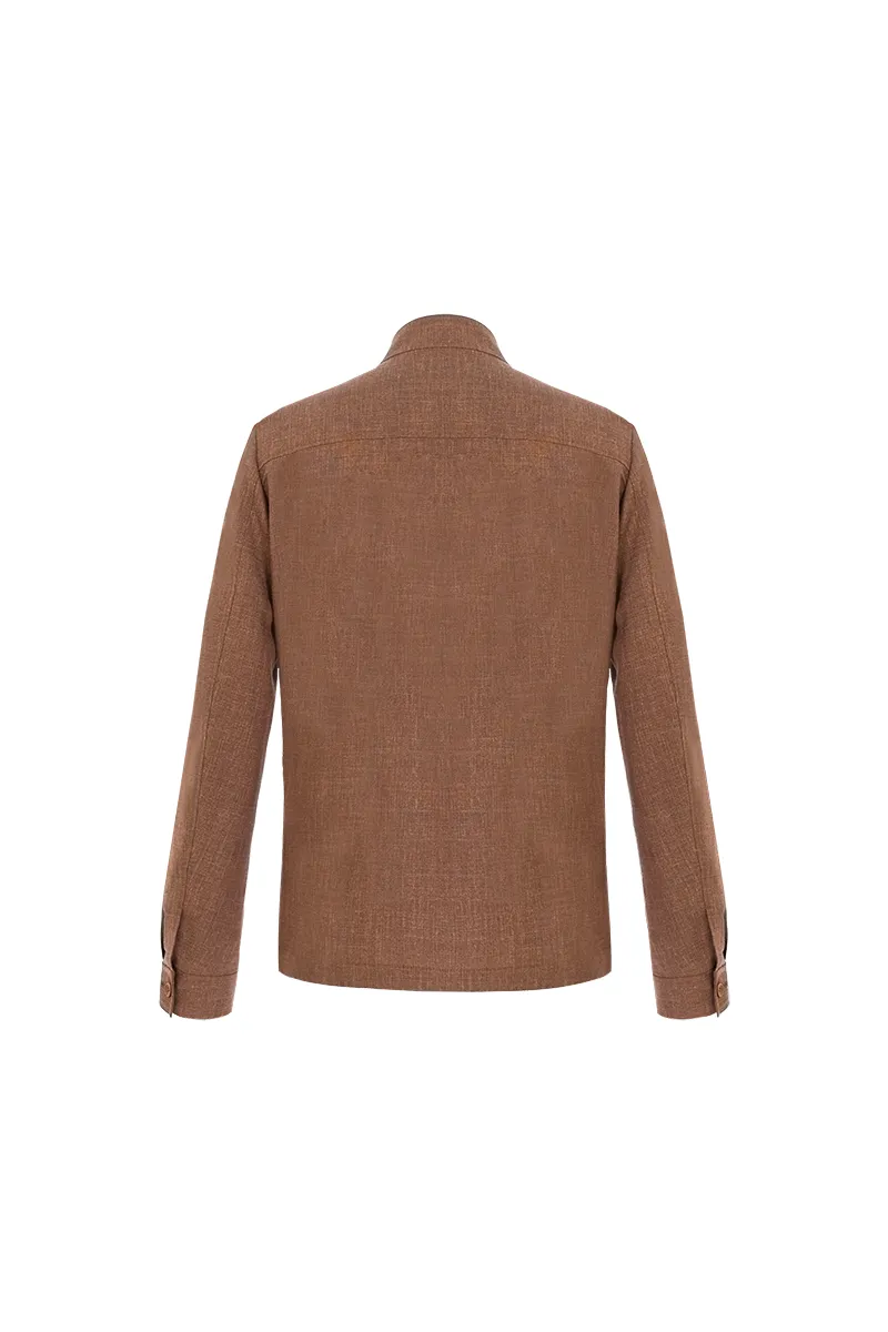 Marco Coffee Wool Silk Linen Sport Coat
