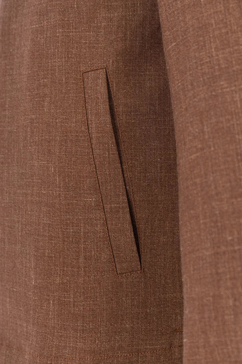 Marco Coffee Wool Silk Linen Sport Coat