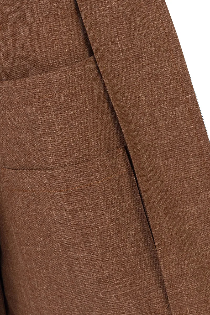 Marco Coffee Wool Silk Linen Sport Coat