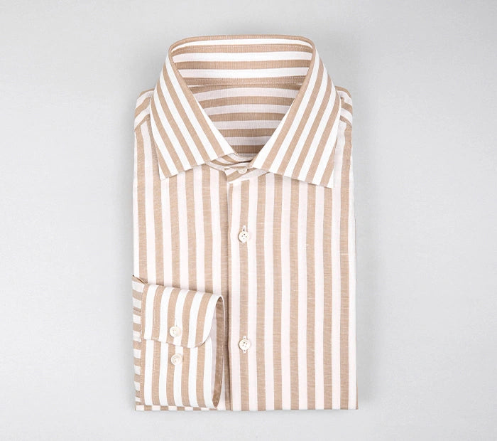 Lisbon Brown Stripe Shirt Custom Lisbon Brown Stripe Shirt Custom