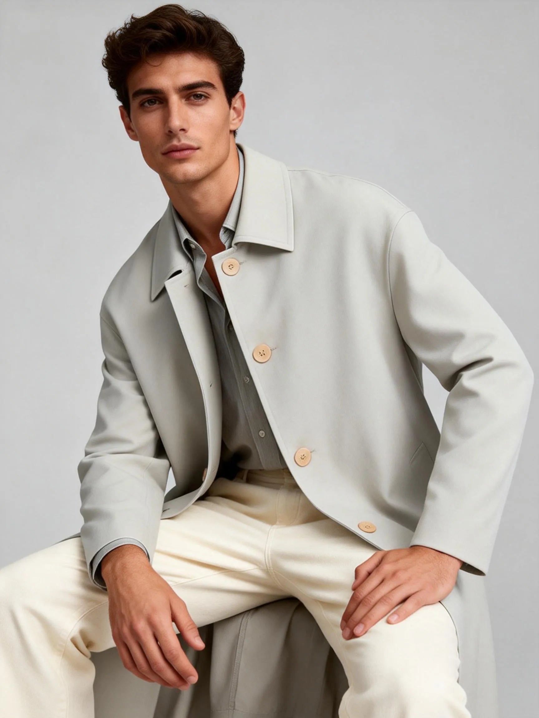 Hudson Khaki Lightweight Trench Coat