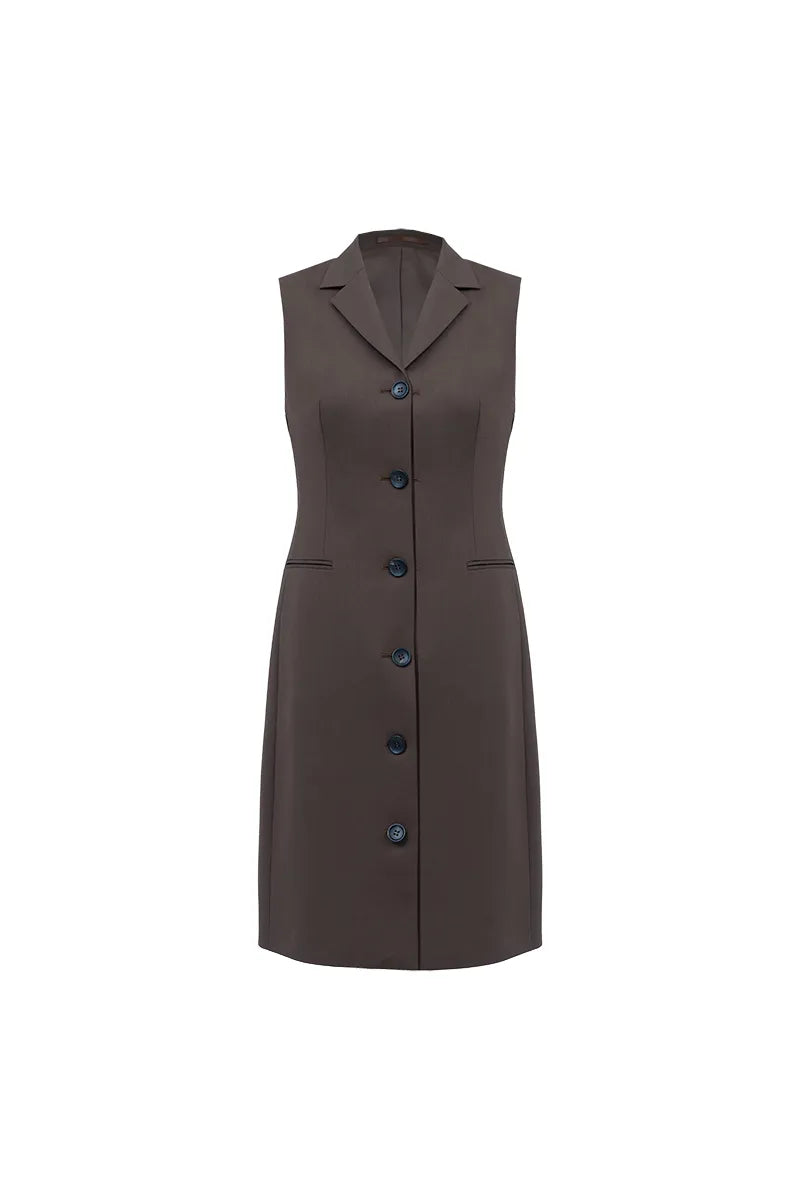 Serafina Milano Brown Tailored Dress