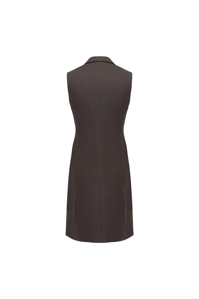 Serafina Milano Brown Tailored Dress