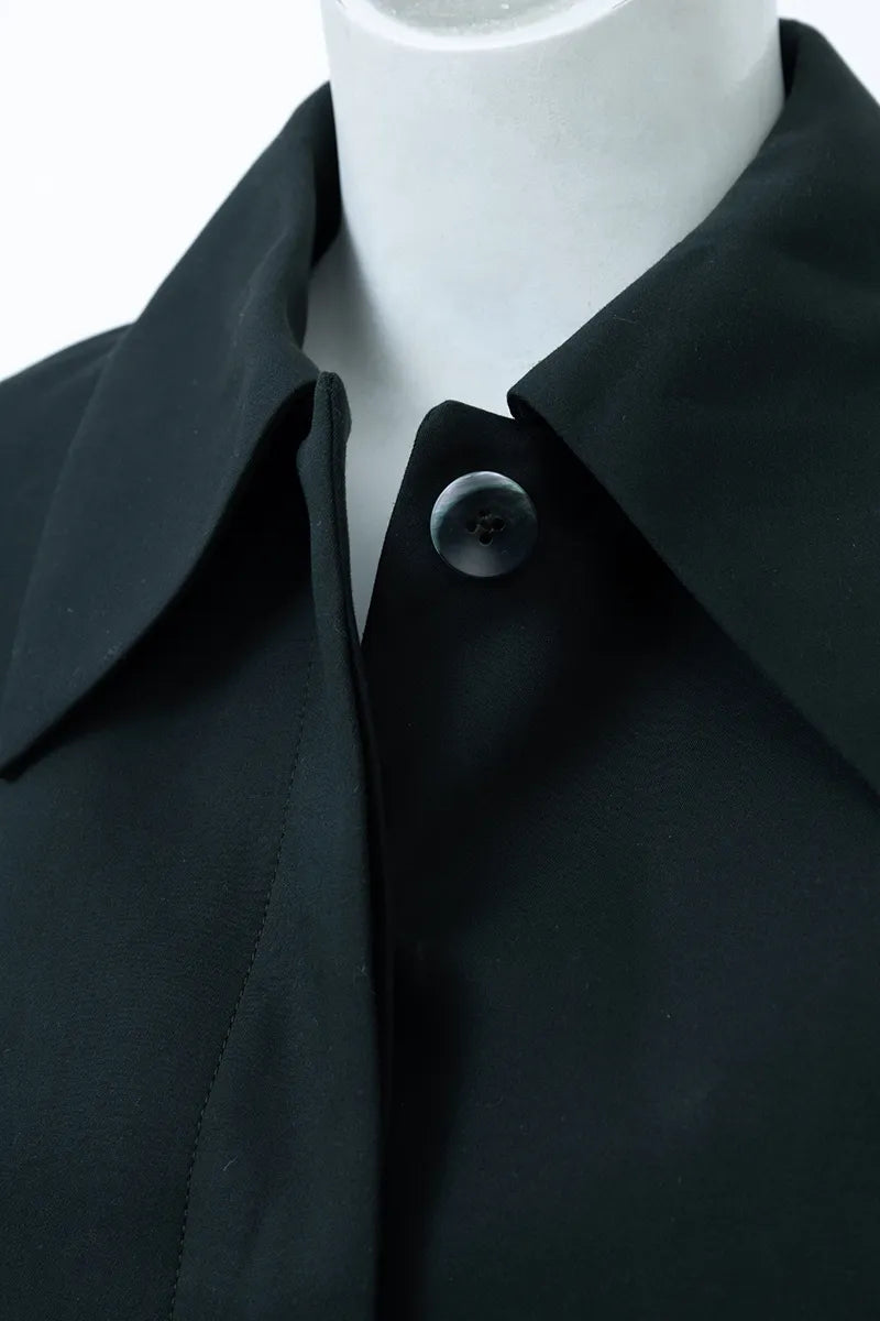 Siena Blackish Green Cotton Cropped Jacket