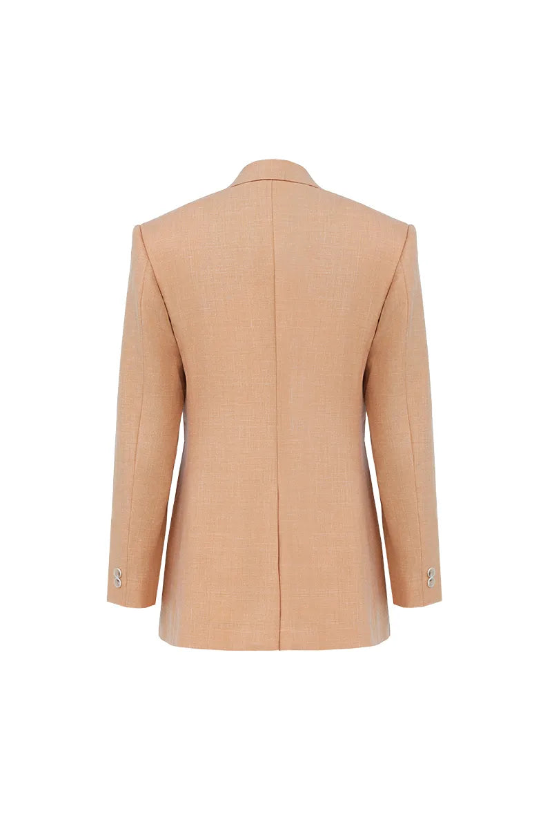 Valencia Herringbone Silk Blend Blazer