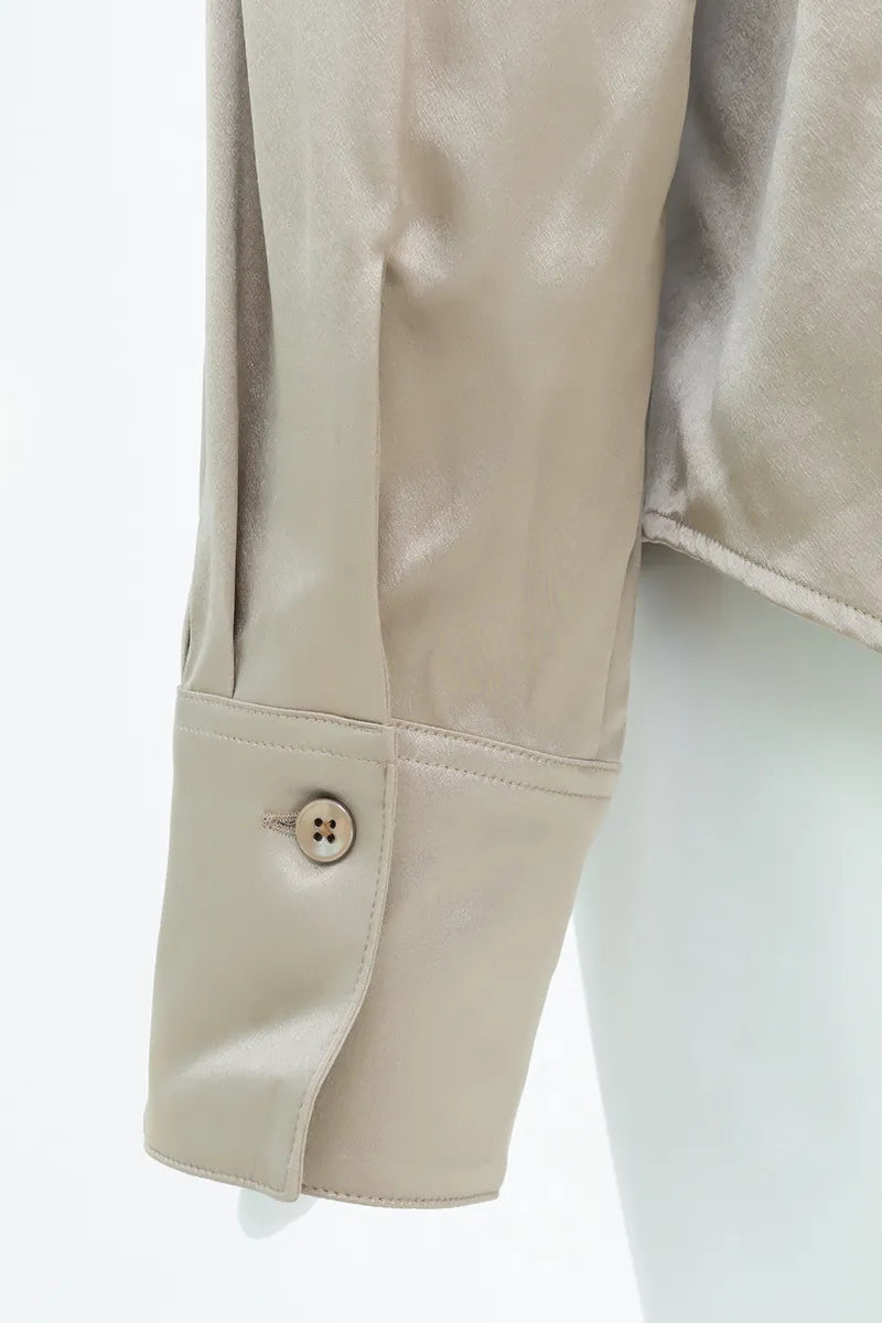 Valentina Khaki Silk Shirt