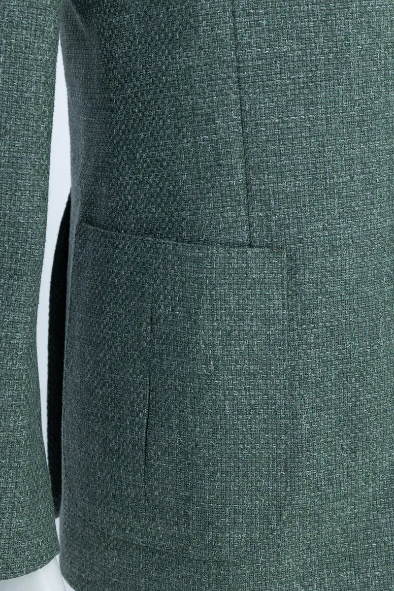 Siena Green Plaid Italian Cotton Wool Sport Coat