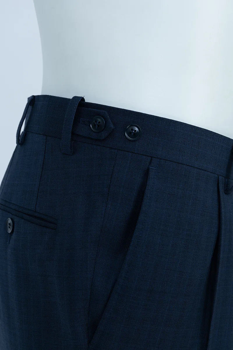 Ravenna Blue Stripe Italian Wool Suit