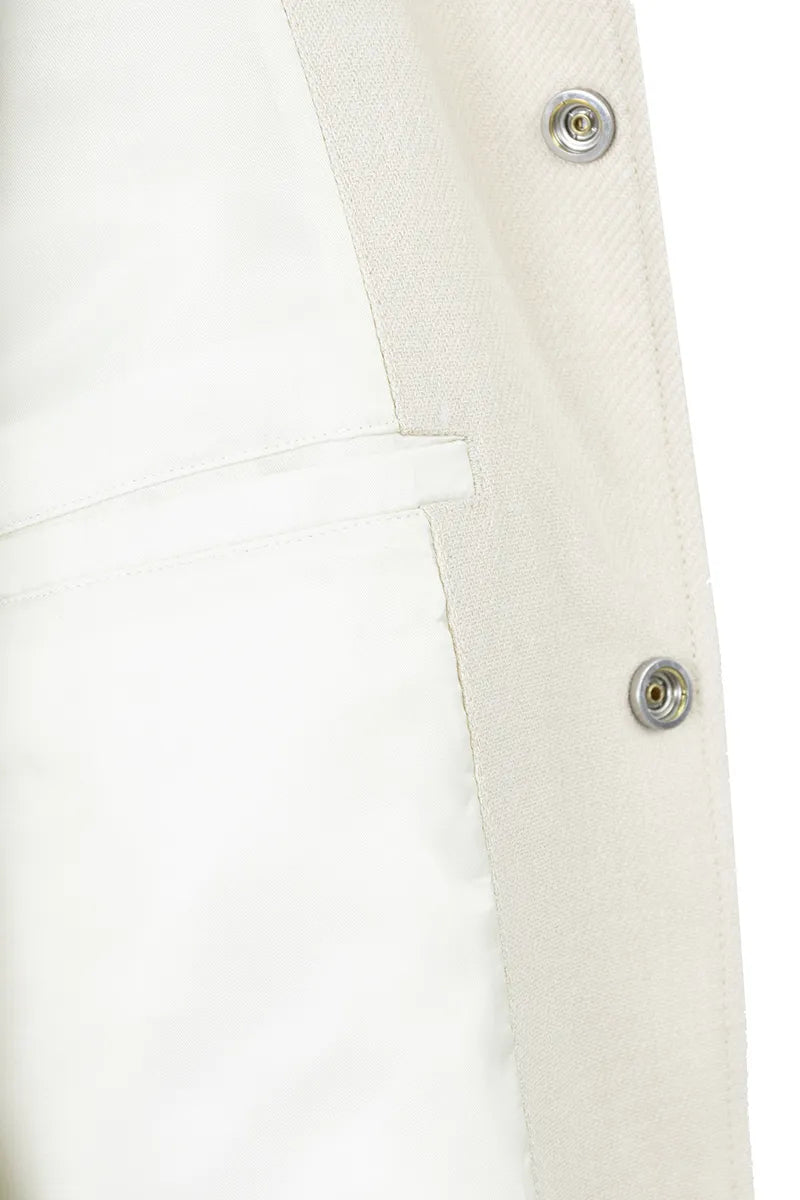 Julian Off White Wool Linen Silk Vest