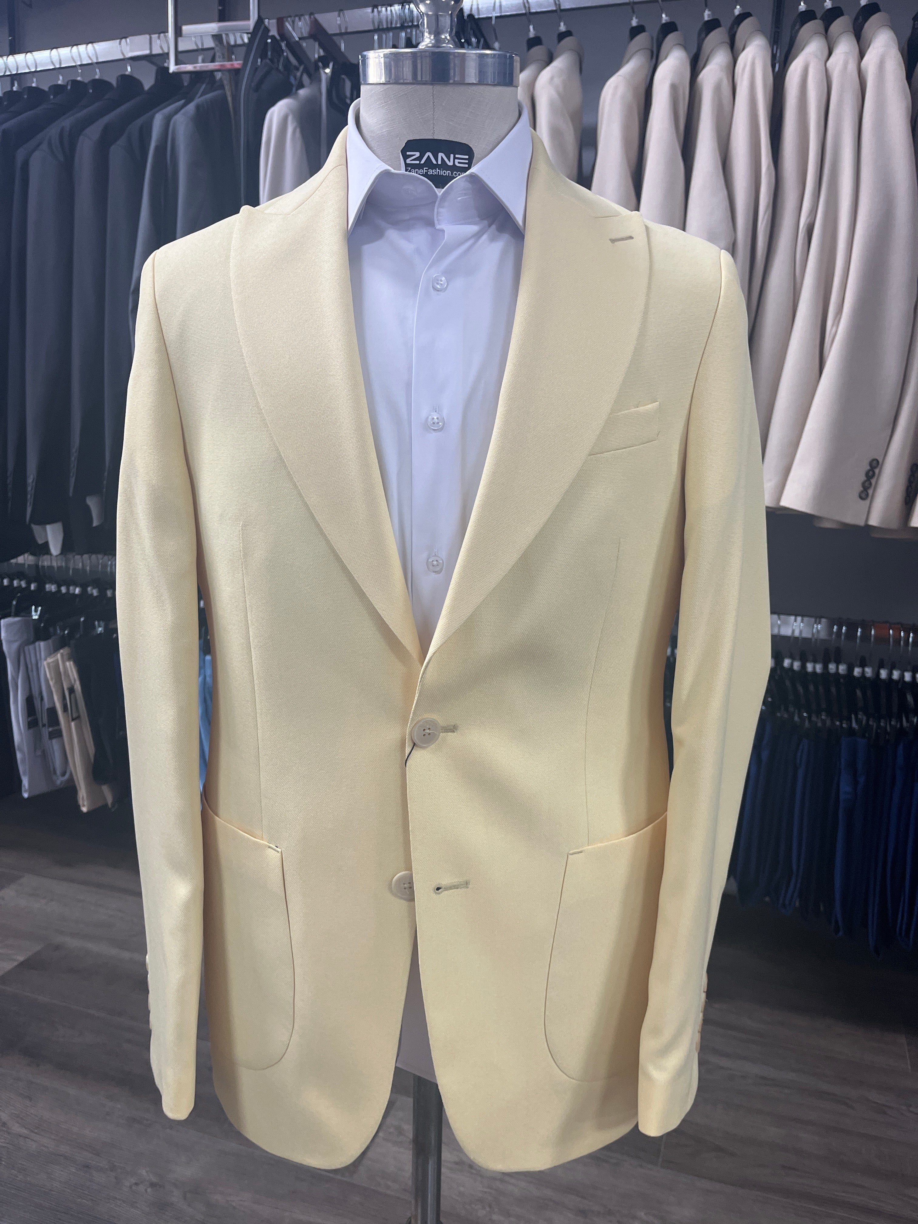Gold sport coat suited for graduation photos and celebrations