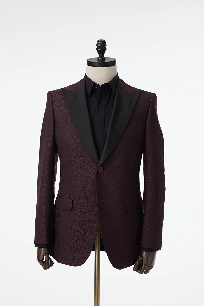 Paisley jacquard jacket for Kansas City business and events