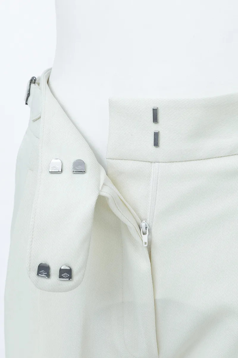 Valentina Firenze White Wool Trousers
