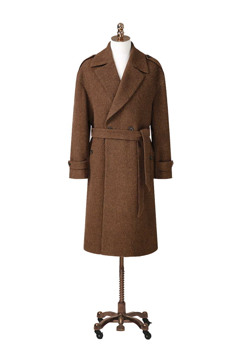 Dario Chocolate Wool Overcoat