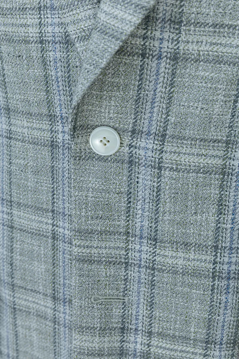 Ravenna Plaid Italian Linen Wool Sport Coat