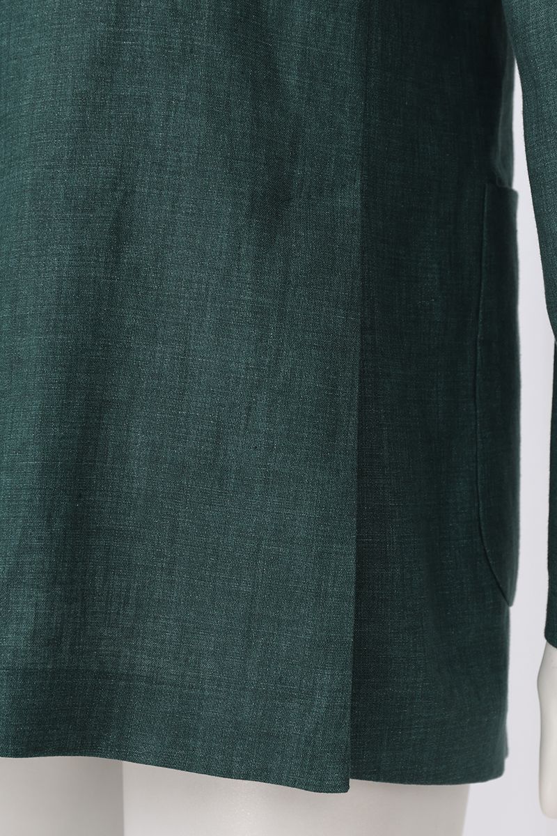 Complete outfit featuring the Fabio Pine Green Linen Sport Coat, a made-to-order men's 100% Italian Guabello linen jacket for summer weddings and warm-weather events, shipped nationwide by Zane.