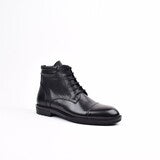 9877BLK Lace-Up Black Boots