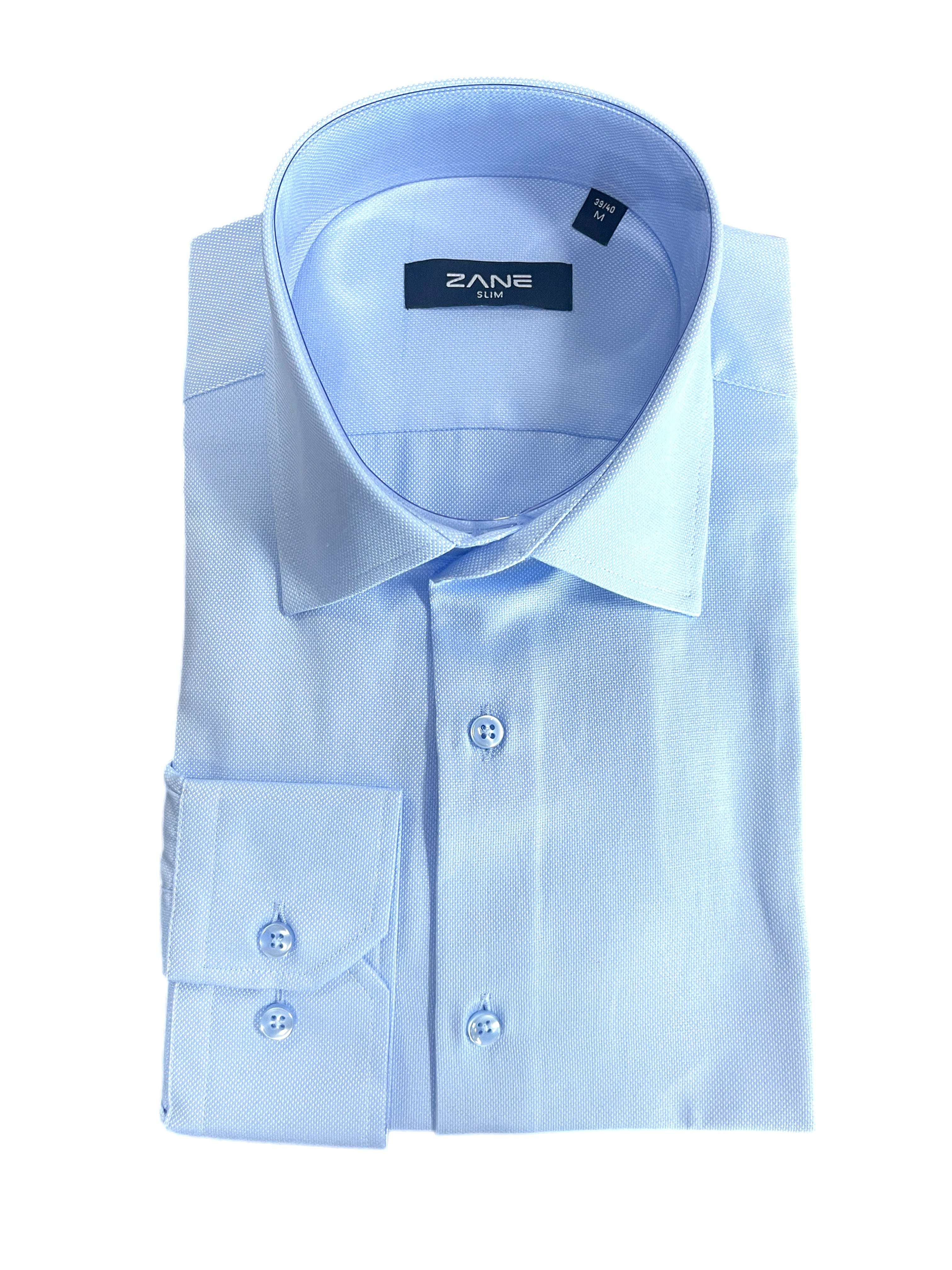 Business dress shirt blue slim fit