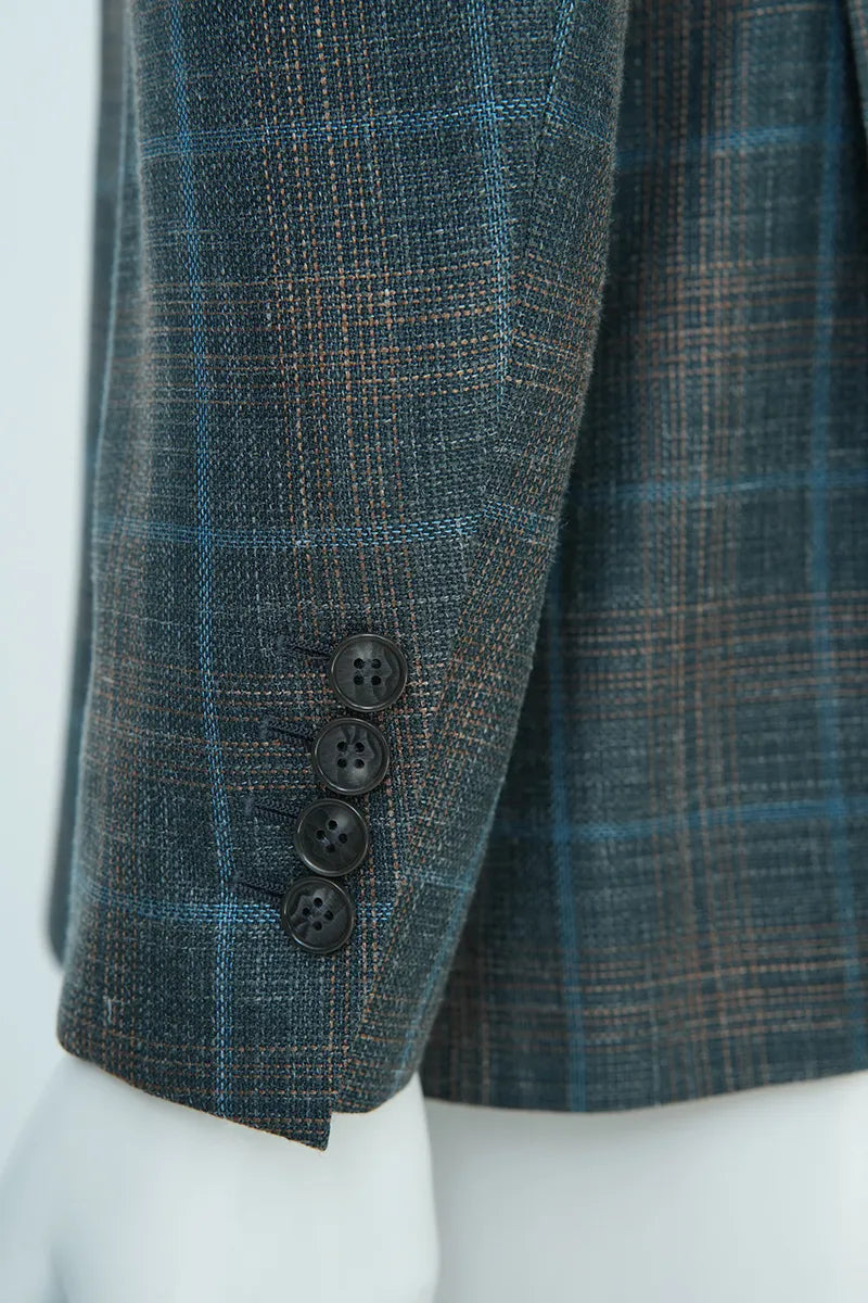 Alessio Emerald Plaid Italian 130s Fabric Sport Coat