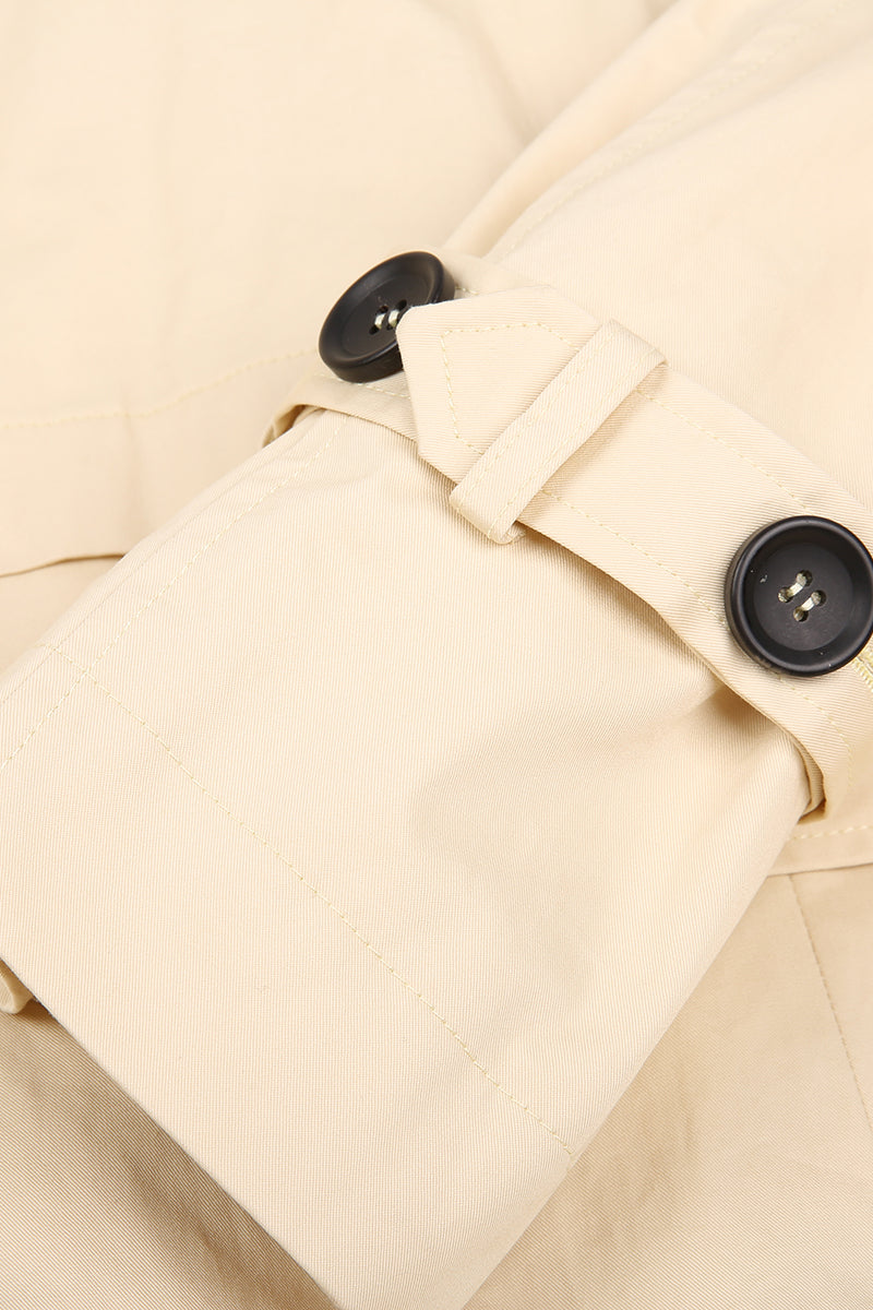 Aria Light Yellow Cotton Trench Coat