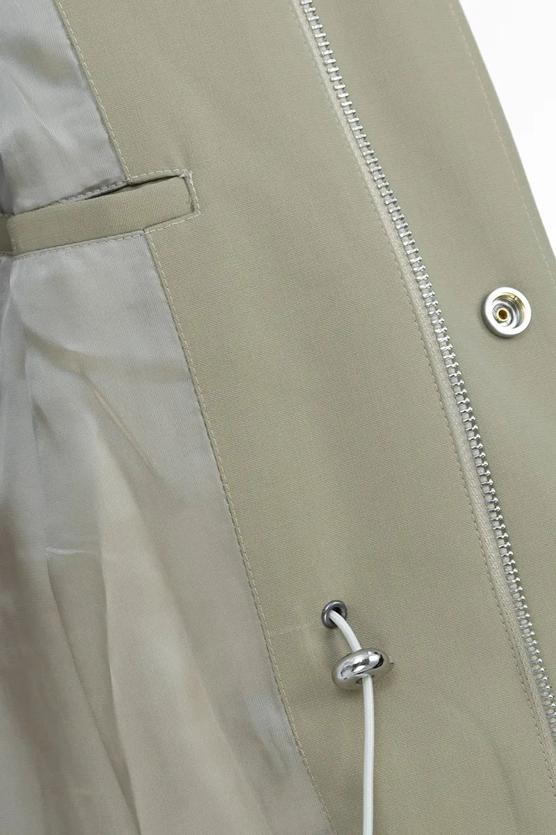 Aspen Khaki Wool Silk Hunting Jacket